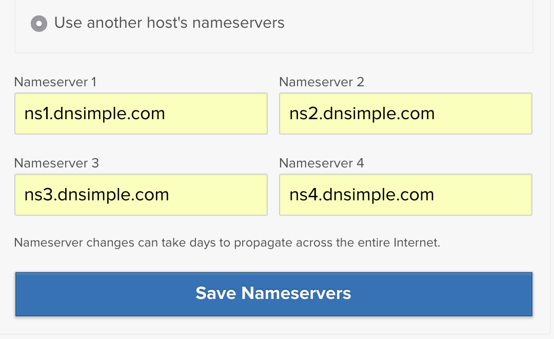 DNSimple namespaces