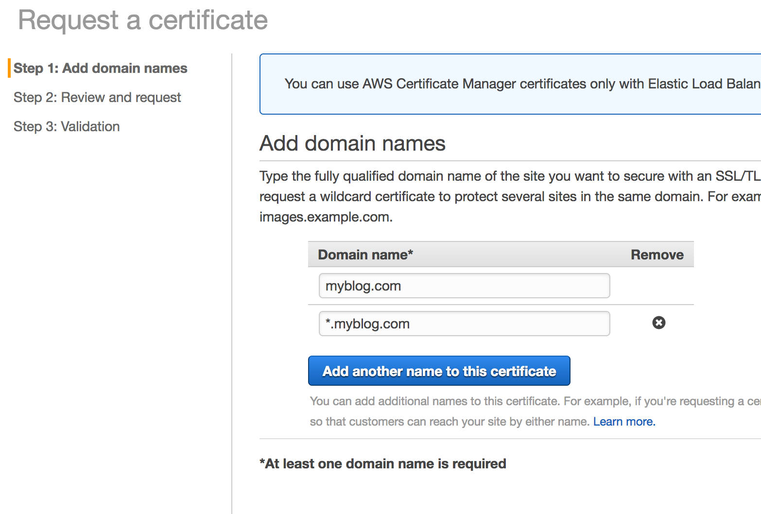 Request Certificate